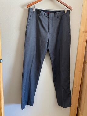 Alfani Men's Dark Gray Dress Pants - Slim Flat Front